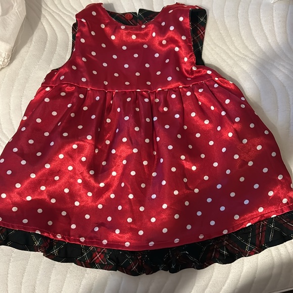 2 piece  red plaid Christmas dress set - Picture 8 of 11